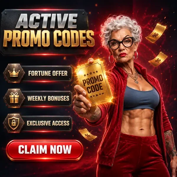Fighter presenting promo code voucher at Spingranny gaming portal