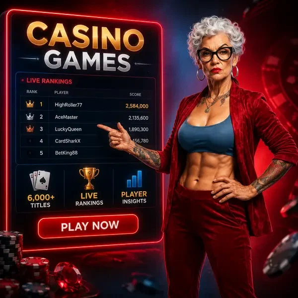Professional dealer presenting live rankings display at Spingranny Casino Games leaderboard