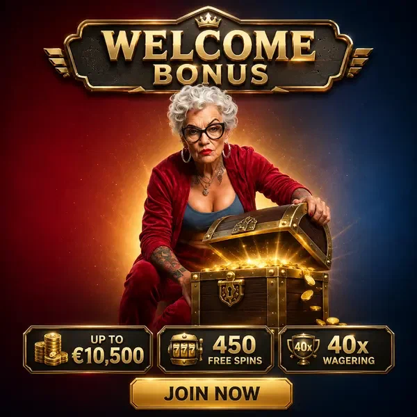 Player opening treasure chest after Spingranny Casino login reveals welcome bonus