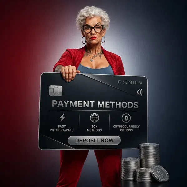 Spingranny payment methods display with secure banking cards and fast withdrawal options